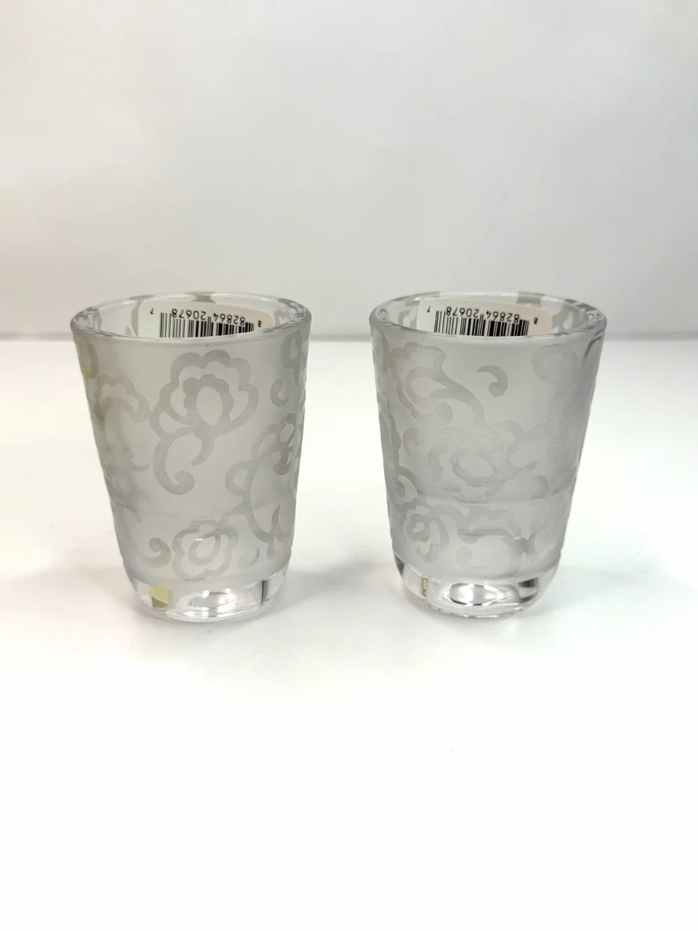 Lenox Heiress Frosted Crystal Votive Candlestick Holders Set